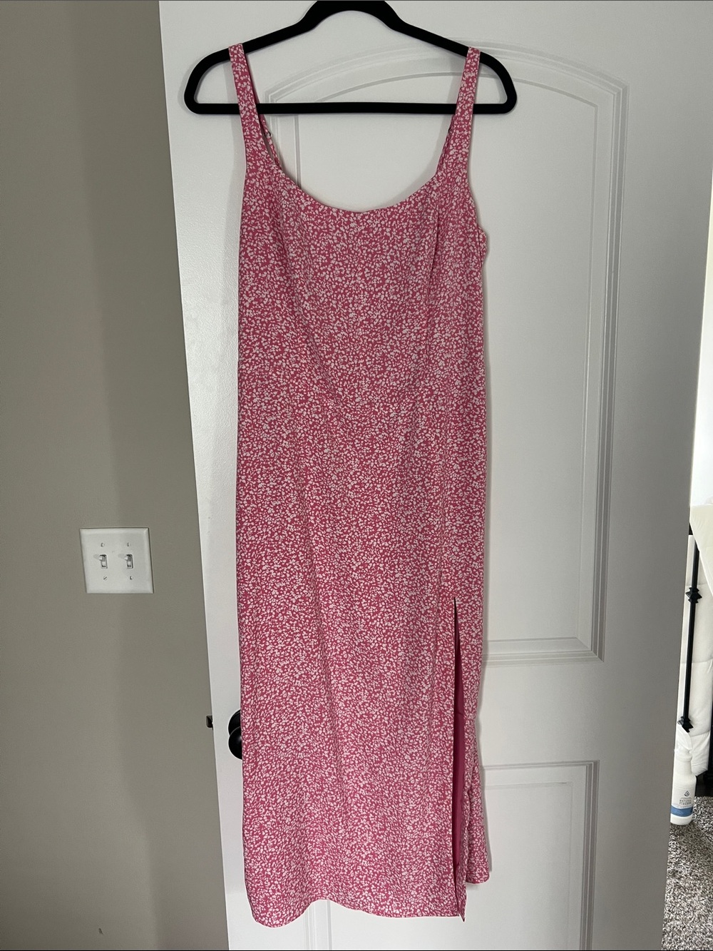 Abercrombie & Fitch Pink Floral Midi Slip Dress